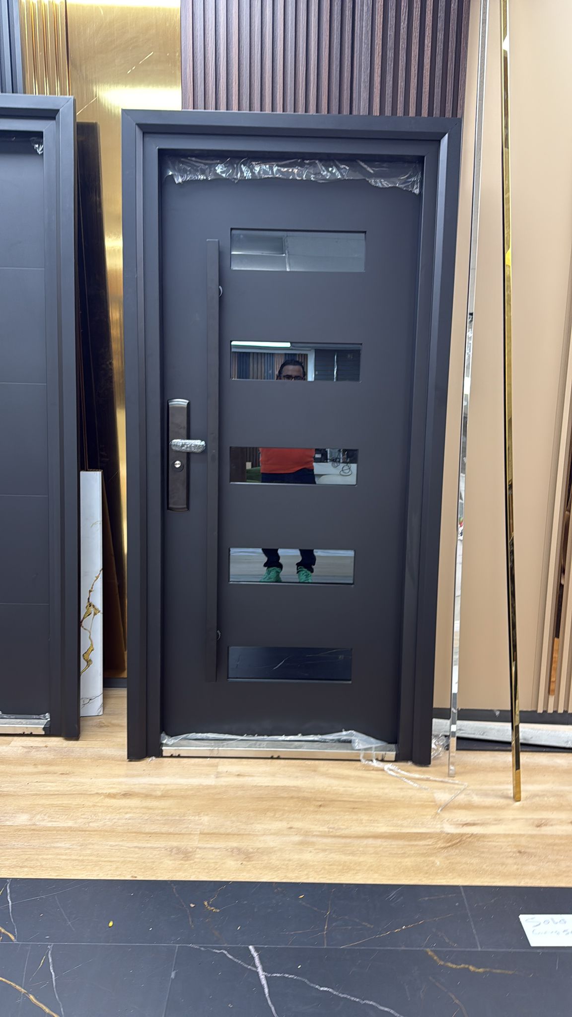 Modern exterior metal door